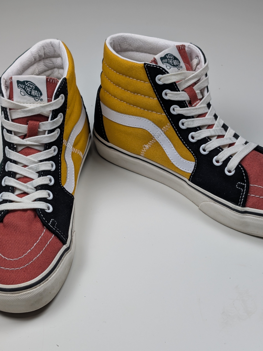 Vans Sk8-Hi Patchwork Multi Colorblock High Tops Mens 7.5 Womens 9